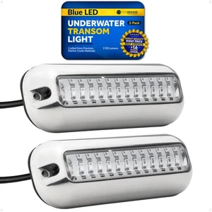 Underwater Light for Boat, LED Transom Light, Cockpit Light 12V, 2-Pack - Picture 1 of 8