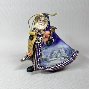 Thomas Kinkade Vintage Warm Holiday Cheer Santa Old World Ornament Ashton-Drake - Picture 1 of 10