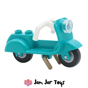 LEGO Bright Bluish Green Scooter, White Handlebars, 6523800 42641 F56 - Picture 1 of 3
