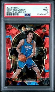 Panini Select Chet Holmgren #83 RC 2022 rojo hielo agrietado PSA 9 - Imagen 1 de 2