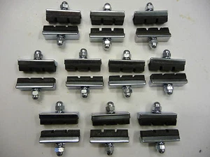 BRAKE BLOCKS  CALIPER  10 PAIRS TRADITIONAL RETRO STYLE CYCLE BIKE PADS SHOES - Picture 1 of 1