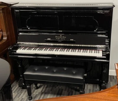 Steinway 54" Upright Piano - Picarzo Pianos - Ebony Upright K Model F - Image 1 of 4
