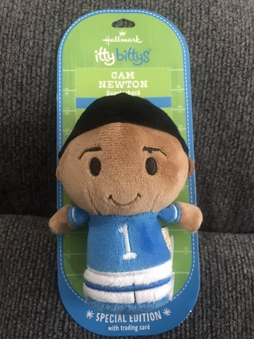 Hallmark Itty Bittys Special Edition Cam Newton with Trading Card NWT Cover