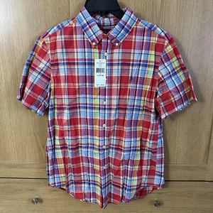 Brand New With Tags Boy’s Youth Ralph Lauren Polo Shirt Red Multi Color - Picture 1 of 13