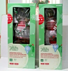 Holiday Living 28" African American Animated Musical Mr. & Mrs. Claus Christmas - Picture 1 of 4