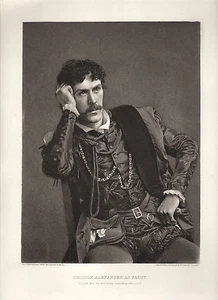 actor George Alexander 1888 photogravure portrait * Goethe FAUST Gebbie & Husson - Picture 1 of 1