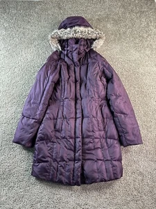 Eddie Bauer Jacket Womens Small Goose Down Puffer Faux Fur Hood Long Ladies - Bild 1 von 13