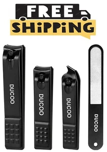 Nail Clipper Set, Sharp Stainless Steel Clippers for Men & Women,4 Pcs Nail Clip - Picture 1 of 7