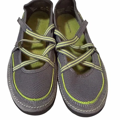 Женские кожаные балетки Croft & Barrow с серым лаймовым ремешком комфортные туфли - Изображение 1 из 4