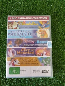 5 DISC ANIMATION-THUMBELINA/LITTLE MERMAID/BEAUTY & THE BEAST-DVD-R0-NEW/SEALED - Picture 1 of 2