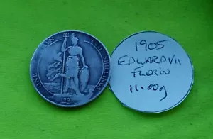1905 Silver EDWARD VII (1902 - 1910) FLORIN UK Coin 11.00grams (a) S3981 ESC923 - Picture 1 of 3