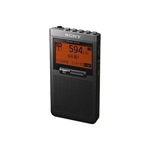 SONY SRF-T355 PLL Synthesizer Radio FM AM Black + One-earphone JAPAN IMPORT