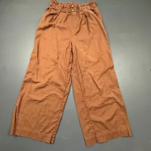Lucky Brand Women’s Brown Wide Leg Pants Small High Waist Elastic Lightweight - Picture 1 of 10