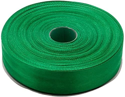 Double Face Solid Satin Ribbon Roll, Light Gift Wrap Ribbon Green 50Yard - Image 1 of 4
