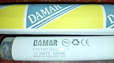 DAMAR -  F15T8/D Fluorescent 15-Watt Lamp Light Bulb 18" - Image 1 of 2