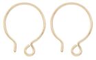 Ear Wire, 14KT Gold Filled 20 Gauge French Hoop Earwires with Loop (2 Pair)