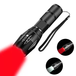 Linterna LED Roja Linterna Linterna Luz Blanca Y Luz Roja Zoomable - Imagen 1 de 8
