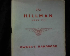 Hillman Mark 8, VIII, owners book, instruction manual handbook - Bild 1 von 9