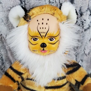 Pan de Azúcar Muñeca Vinilo Cara Tigre 10" Sentado Peluche Animal En Disfraz - Imagen 1 de 8