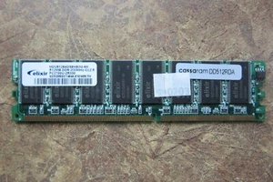 ELIXIR 512MB PC2700 (DDR-333) CL2.5 RAM Memory PC2700U-25330 - Picture 1 of 4