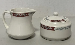 Syracuse China EMBASSY Sugar Bowl With Lid And Creamer / Syrup - RESTAURANT WARE - Picture 1 of 16