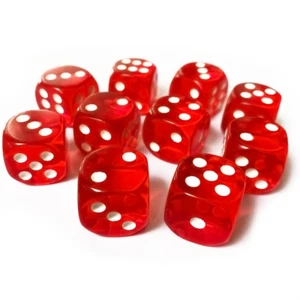 50 x LARGE Six Sided Translucent Dice 19mm Casino Craps - Picture 1 of 8