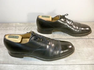 Mens Joseph Cheaney & Sons Daytons Capped Cap Toe Black Dress Oxfords Shoes 10 - Picture 1 of 9