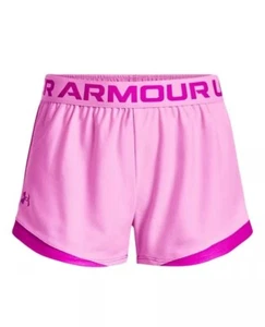 Under Armour Girls' Play Up Solid Workout Gym Shorts Stellar Pink 1362322-638 YM - Picture 1 of 8