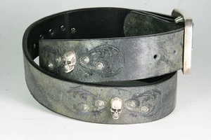 1021 Sendra Gürtel Barbados Negro skullsWechselgürtel - Bild 1 von 3