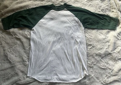Camiseta Soffe Juvenil Béisbol Softbol Mangas 3/4 Talla (8) Pequeña Blanca Verde Foto 1 de 3