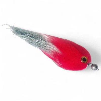 Señuelo de pesca con mosca Jig cabeza roja hecho a mano 180 mm (7") 5 g Cheb, lucio adicto a la pesca Foto 1 de 3