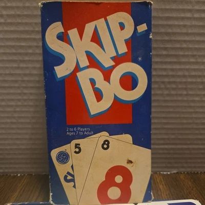 Mattel Skip Bo Card Game Vintage 1989 Ages 7 to Adult 2 To 6 Players 162 Cards  - Image 1 of 4