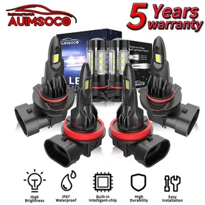 For Chevrolet Tahoe 2007-2015 6x LED Headlights Kit Hi-Lo Beam + Fog Light Bulbs - Picture 1 of 17