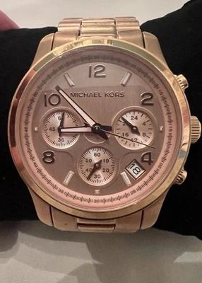 Michael Kors Women's Watch MK5128 Runway Chronograph Rose Gold Working - Image 1 of 4