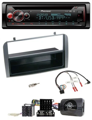Pioneer Lenkrad DAB CD Bluetooth USB Autoradio für Alfa 147 GT 07-10 anthrazit A - Bild 1 von 4