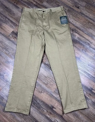 Pantalones Orvis para hombre 36x30 sarga Ultimate caquis 9,5 oz algodón frente plano puños Foto 1 de 4