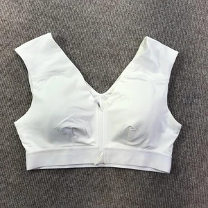 Reggiseno sportivo donna Tommie rame grande bianco zip spalle anteriori supporto postura - Foto 1 di 15