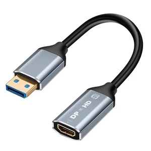 LinQ HDMI Female to DisplayPort Male 4K 60Hz Video Adapter with Mini Cable, Grey - Picture 1 of 4