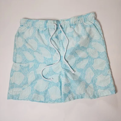Pantalones Cortos Lilly Pulitzer Mujer Talla 10 Azul Conchas Marinas 4" Entrepierna Nadar Playa Forrados Foto 1 de 4