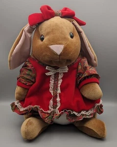 Vtg Velveteen Rabbit Girl Plush 13" Toys R Us 1985 Rabbit Ears Holiday Bunny - Picture 1 of 12