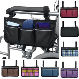 2022 Wheelchair Armrest Side Pouch Walker Storage Bag Organizers Accessories