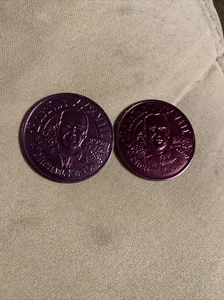 2 michael keaton actor bacchus 2006 Mardi Gras Doubloon Nola rare Purple & Wine - Picture 1 of 1