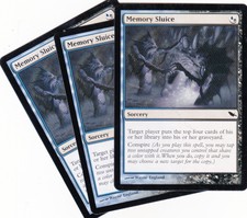 3 x Memory Sluice common sorcery from Shadowmoor (MTG)