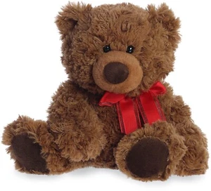 Aurora - oso - 10,5" oso de coco animal de peluche acurrucado - Imagen 1 de 5