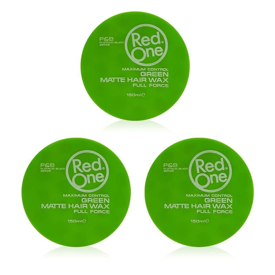 RedOne Green Matte Hair Wax Full Force, Maximum Control, 3er Pack 150ml - Bild 1 von 1