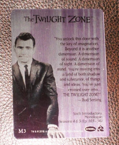 THE TWILIGHT ZONE ROD SERLING EDITION M3 OPENING MONOLOGUES METAL CASE TOPPER - Picture 1 of 2