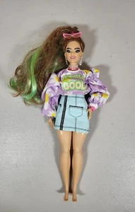 Mattel Barbie Extra Exclusive Doll Brown Hair Braids Curvy - Picture 1 of 6