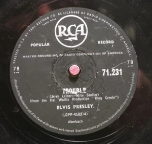 Elvis Presley 78 RPM / Trouble & Crawfish (09-0823-AS) - Imagen 1 de 2