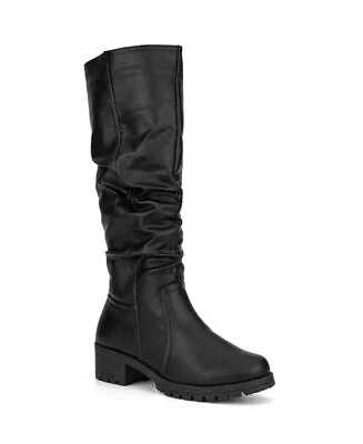 Olivia Miller Amber Faux Leather Riding Boot Shoes Black Women's US 8.5 M - Image 1 of 2