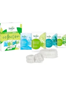 Simple Sheet Masks Collection Moisturising Gift Set with Headband & Wristbands - Picture 1 of 2